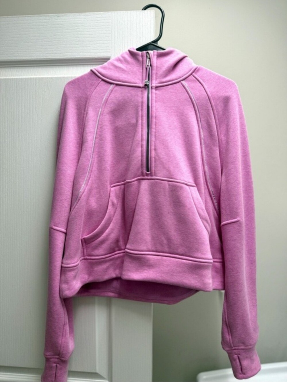 Lululemon Scuba Oversized Half-Zip Hoodie in Pink Blossom (Medium)